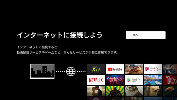 インターネットに接続しよう!画面