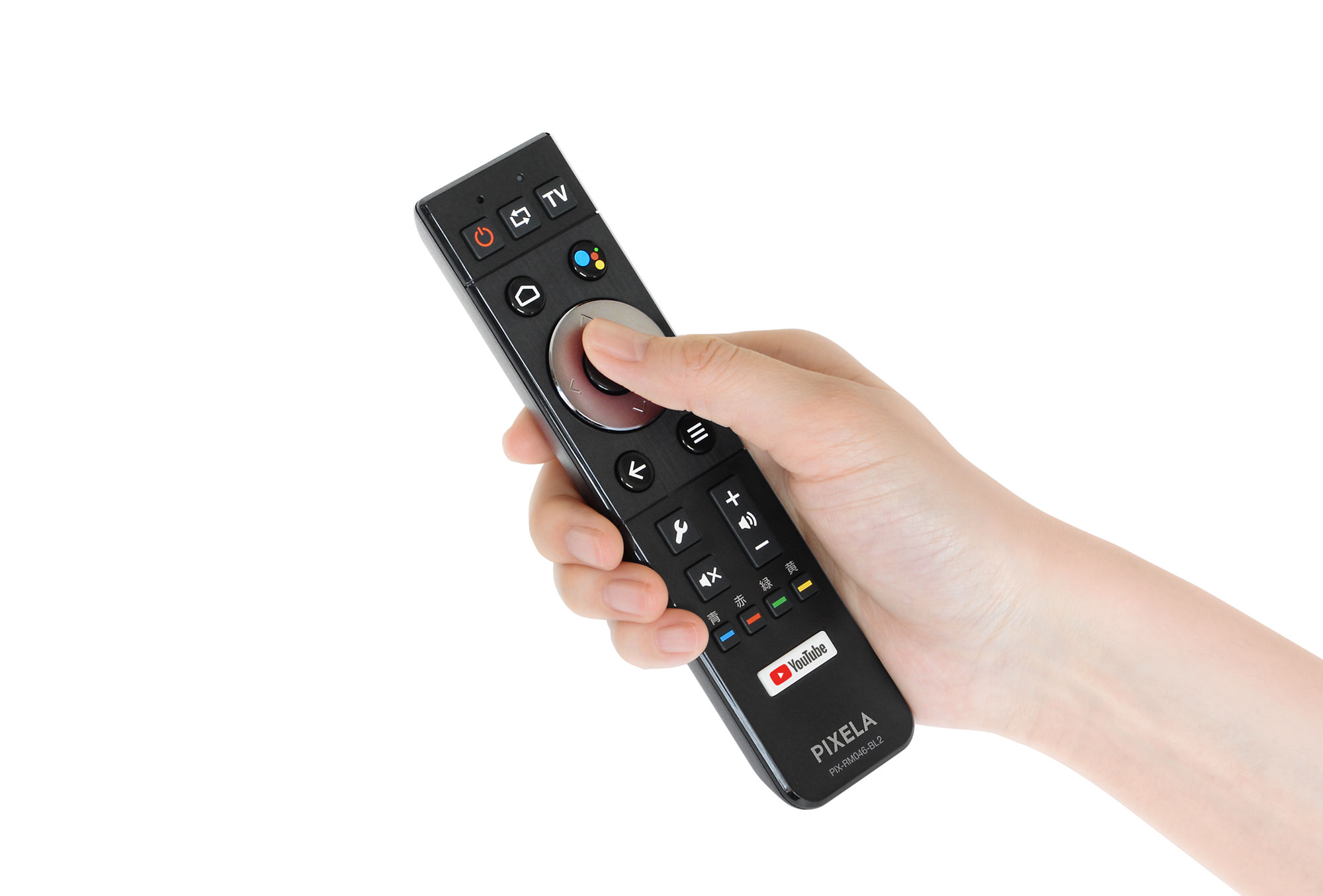 PIX-40VM100の付属品(リモコンと手の比較)