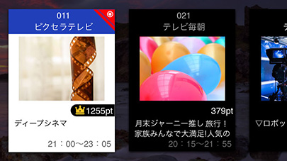 サムネイル表示／視聴ランキング機能